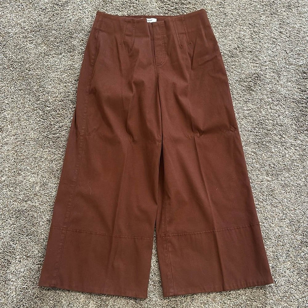 SPANX Cropped Wide-Leg Pants in Brown